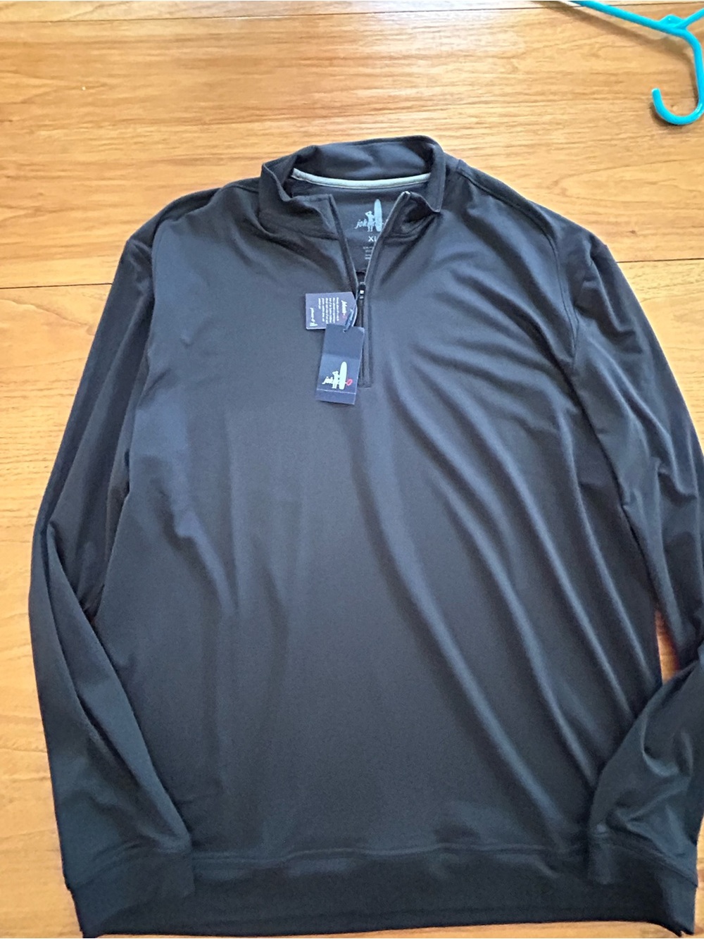 johnnie-O Black Lightweight Quarter-Zip Shirt Jacket XL